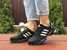 Кросовки жіночих Adidas Marathon, чорно - білі (Розмер 36,38,39)