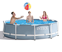 Каркасный бассейн Intex 26700 Prism Frame Pool 305Х76 см , Полный комплект (Фильтр 2 006 л/ч, тент, подстилка)