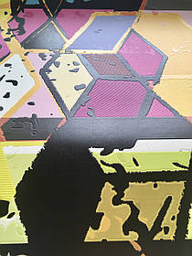 Плакат на стіну в поп арт стилі дизайнерський Абстрактная Геометрія Abstract Geometry 70 см х 90 см