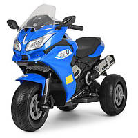 Детский мотоцикл Bambi M 3688EL-4 синий с двумя мощными моторами