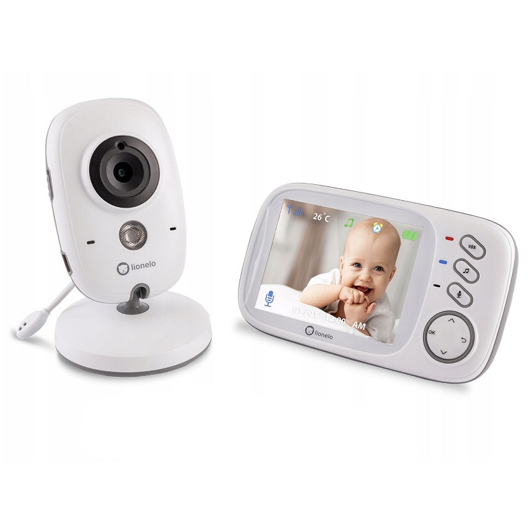 Відеоняня Lionelo BABYLINE 6.1 КАМЕРА з двостороннім зв'язком та термометром для дітей, фото 1