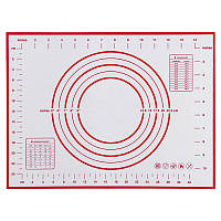 Силіконовий килимок для тіста Tammy 60 х 40 см червоний (LB-17570)