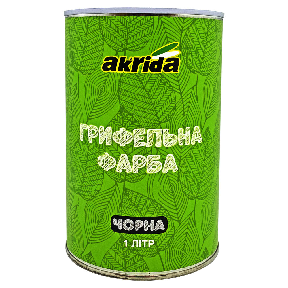 Akrida грифельна фарба, чорна, 1 л