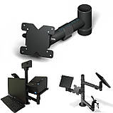 Горизонтальний тримач монітора на виносі 180 мм для ергономічної стійки, фото 2