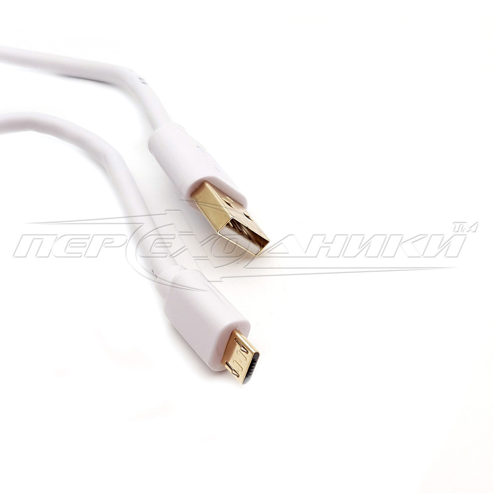 Кабель USB 2.0 — micro USB (преміум'якість), 1.8 м,білий