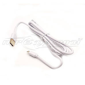 Кабель USB 2.0 — micro USB (преміум'якість), 1.8 м,білий, фото 2