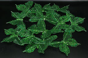 Метелики зелені прозорі для декору 12 штук.