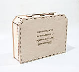 Дерев'яна коробка з дерева фанери 25 х 17 х 10 см, фото 3