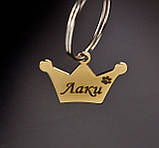 Адресник жетон для собак, медальйон із гравіюванням — кулон серце сердечко, фото 7