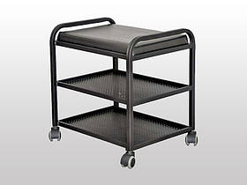 Пуфик для майстра педикюру 400х500х450мм чёрный Kompred OL206