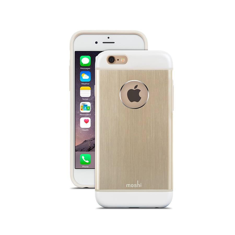 Apple iPhone 6 Plus/6S Plus Чохол-накладка Moshi iGlaze Armour White/Gold