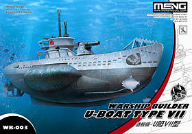 WARSHIP BUILDER – U-BOAT TYPE VII. Збірна модель мультяшного корабля (збірка без клею). MENG MODEL WB-003