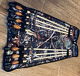 Набір шампурів ручної роботи в чохлі + виделка, фото 2