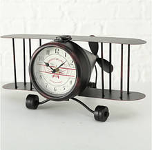 Настільний годинник "Літак" з металу