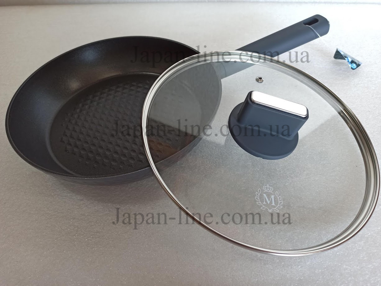 Сковорода з кришкою Meisterklasse MK-1041-28 grey diamont 28 см.