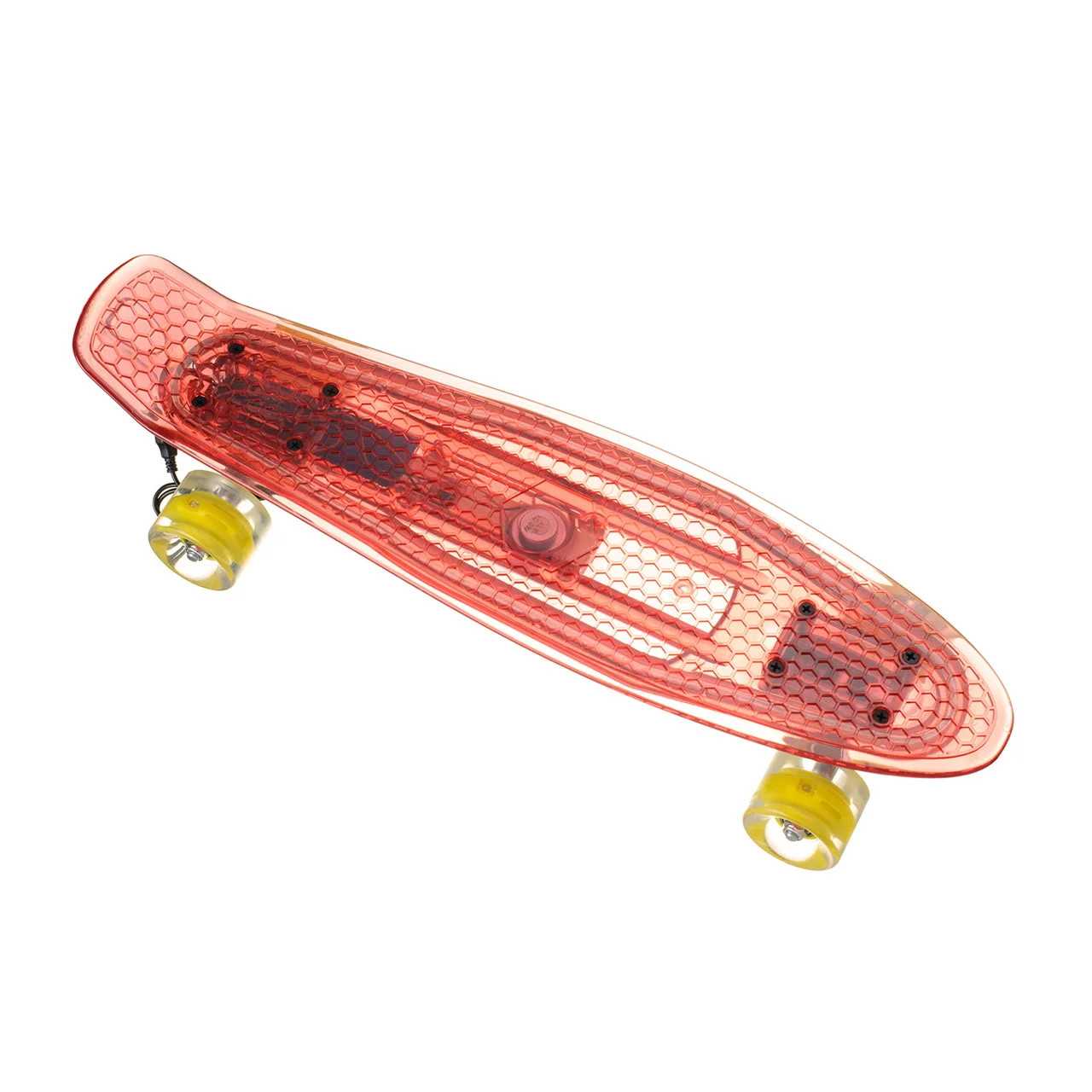 Скейт Penny Board ЧЕРВОНИЙ З LED ПІДСВІЧУВАННЯМ І СВІТЯТЬСЯ КОЛЕСАМИ