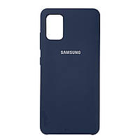 Silicone Case Premium на Samsung A71 / A715 Dark Blue