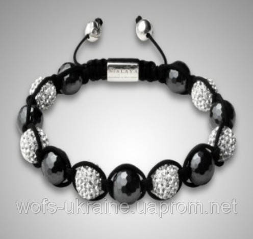 Браслет Shamballa Nialaya Hollywood, гематит, Зваровскі