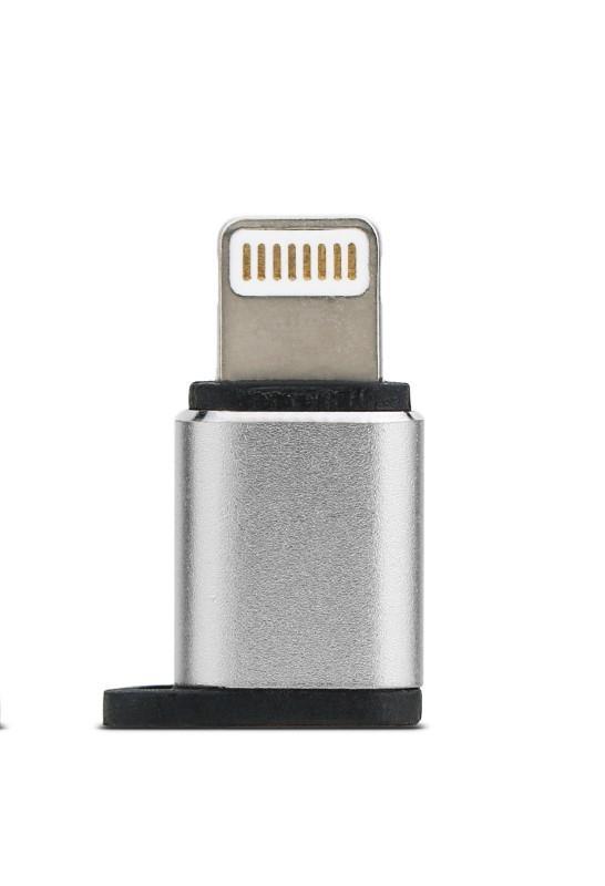 Адаптер MicroUSB-Lightning Remax Visual Silver (RA-USB2-SILVER)