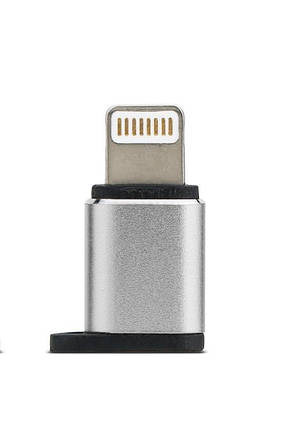 Адаптер MicroUSB-Lightning Remax Visual Silver (RA-USB2-SILVER), фото 1