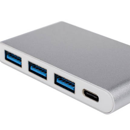 Адаптер Type-C-Type-C 3USB 3.0 Atcom 0.1 m метал Grey (12808), фото 4