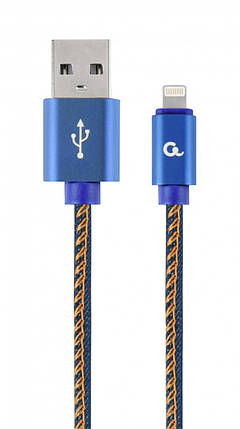 Кабель USB-Lightning Cablexpert 2.1A 2m Blue (CC-USB2J-AMLM-2M-BL), фото 1