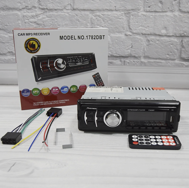 Автомагнітола 1DIN MP3 1782DBT 2USB bluetooth знімна панель