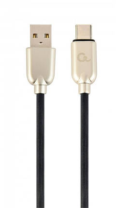 Кабель USB-Type-C Cablexpert премиум 2.1A 2m Black (CC-USB2R-AMCM-2M), фото 1