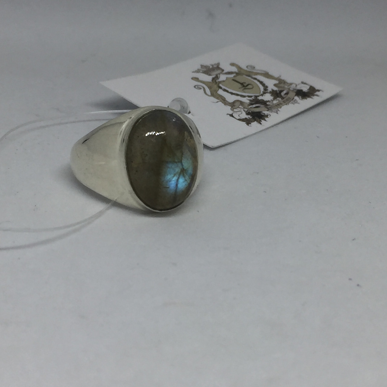 Лабрадор Кольцо Овал с Натуральным Лабрадором в Серебре Кольцо с ...