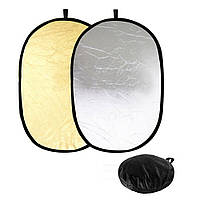 Фото отражатель, рефлектор Alitek Reflector 2 в 1 gold/silver (60х90 см)