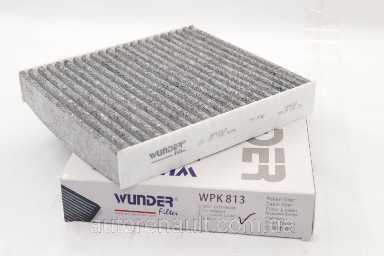Фільтр салону вугільний на Рено Логан II 2012->WUNDER (Туреччина) WPK813
