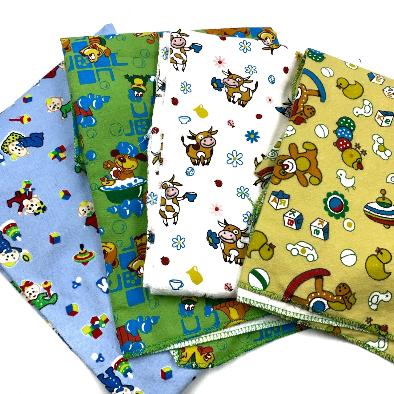 Пелюшка фланелева кольоровий в асортименті для хлопчиків і дівчаток, фото 1