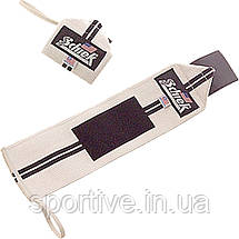 Кистьові бинти на зап'ястя SCHIEK Line Wrist Wraps 1124 60 см (пара) чорний\ червоний, фото 5
