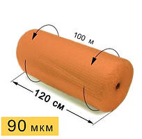 Повітряно-бульбашкова плівка 90 мк - 120 см × 100 м ПОМАРАНЧЕВА