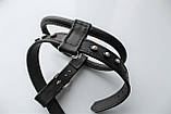 Шлейка для небольших пород собак "Lockdog" черная с бусинами, фото 3