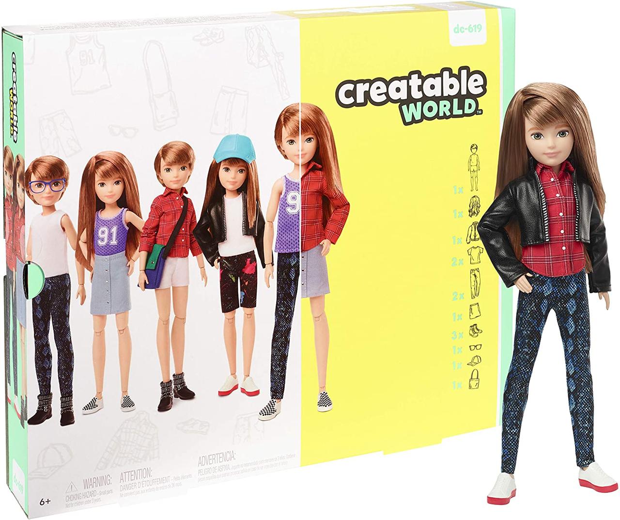 Лялька Creatable World Створюваний Світ із мідним прямим волоссям (Creatable World Deluxe Character Kit)