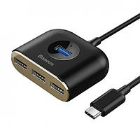 HUB адаптер BASEUS USB Square Round, 4USB, чорний