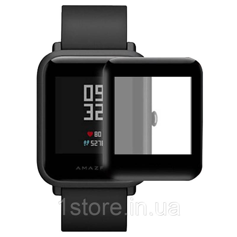Полімерна плівка 3D (full glue) для Xiaomi Amazfit Bip S/Bip/Bip Lite (Чорна)