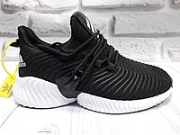 Женские кроссовки Adidas Alpha Bounce текстильные черные