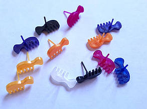 Сережки пластикові, пумери "Расичний" 6 пар