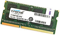 Оперативная память для ноутбука Crucial SODIMM DDR3L 4Gb 1600MHz 12800S 2R8 CL11 (CT51264BF160B.C16FN2) Б/У