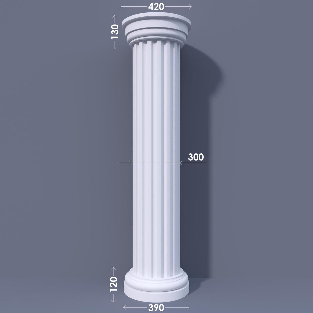 Колонна на фасад, фасадная колонна (канелюрная) ФКА-11 d300мм - фото 2 - id-p100775649
