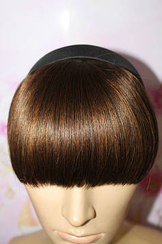 Чубчик на обручі штучні волосся термоволокно