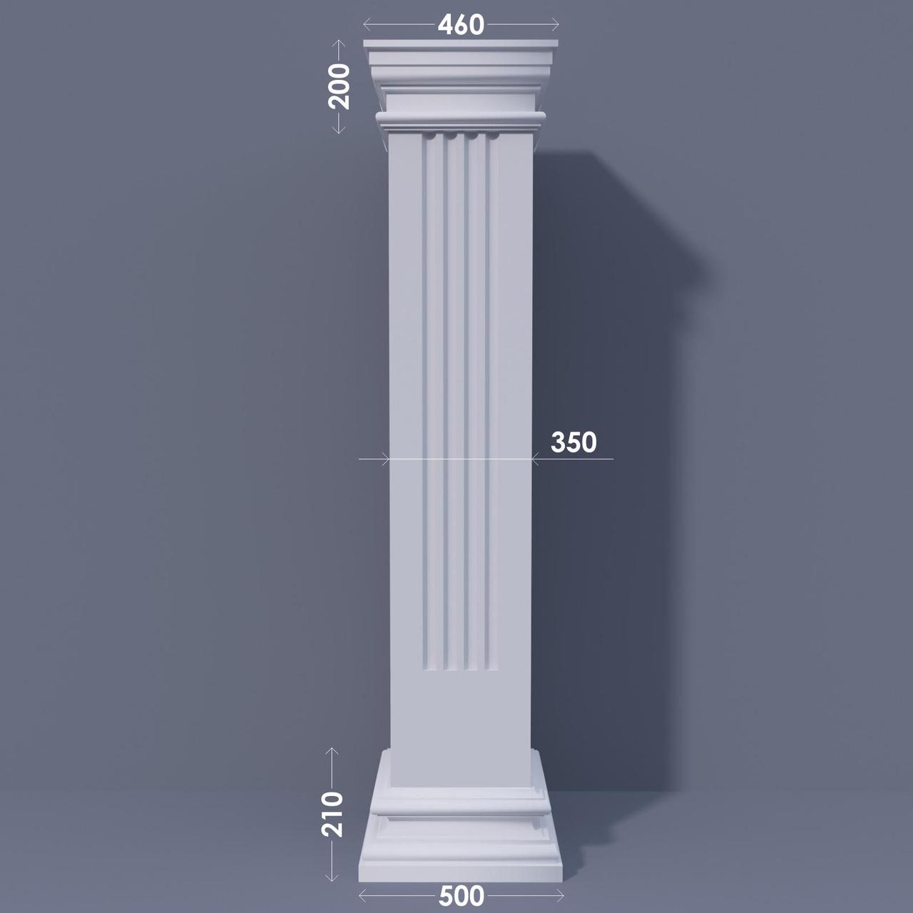 Колонна на фасад, фасадная колонна (квадратная) ФКА-18 d350мм - фото 2 - id-p100775839