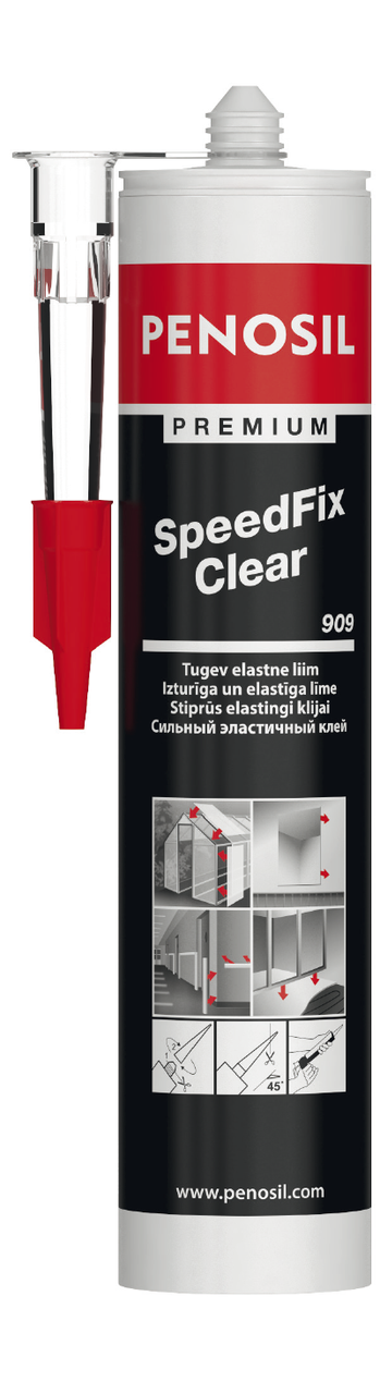 Клей монтажний прозорий PENOSIL Premium SpeedFix Clear 909 на каучуковій основі