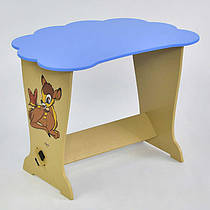 Дитячий блакитний столик "Оленятко Бембі Хмаринка", розмір 62х42 см