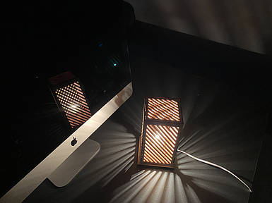 Декоративний нічник з дерева "Лінія"