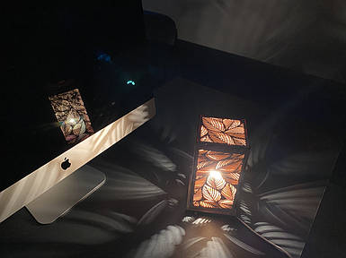 Декоративний нічник з дерева "Пелюстка"