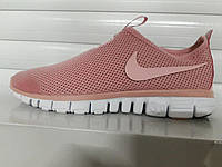 Женские кроссовки Nike Free Run сетка розовые