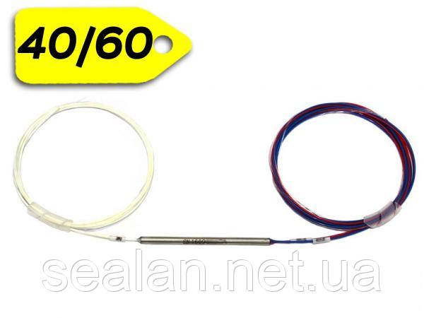 Дільник оптичний 1x2 40/60%, 0.9мм купер без конекторів (Coupler FBT), волокно G657A, ValCord